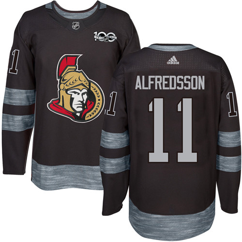Adidas Senators #11 Daniel Alfredsson Black 1917-100th Anniversary Stitched NHL Jersey